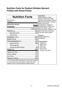 Radiant Shiitake Spinach Frittata with Sweet Potato