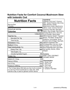 Comfort Coconut Mushroom Stew with Icelandic Cod