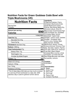 Green Goddess Cobb Bowl with Triple Mushrooms (VE)