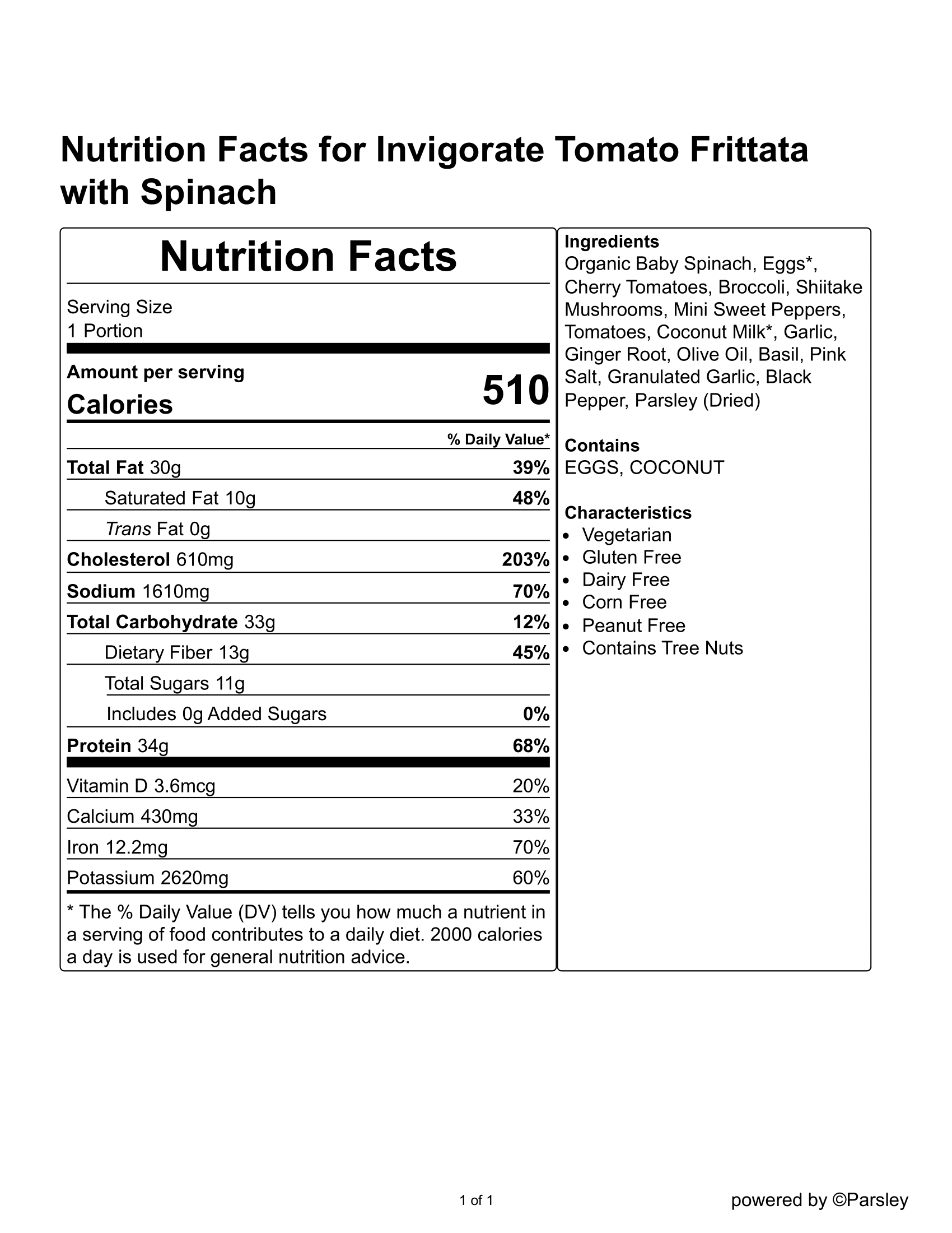 Invigorate Tomato Frittata with Spinach