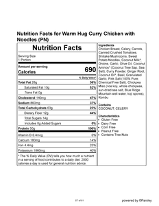 Warm Hug Curry Chicken with Noodles (PN)