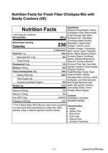 Fresh Fiber Chickpea Mix with Seedy Crackers (VE)