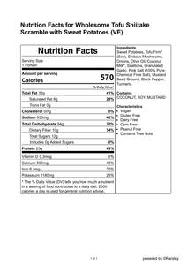 Wholesome Tofu Shiitake Scramble with Sweet Potatoes (VE)