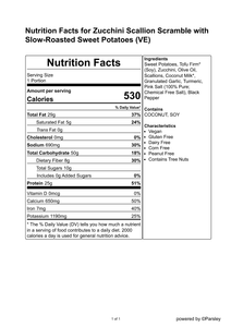 Zucchini Scallion Scramble with Slow-Roasted Sweet Potatoes (VE)