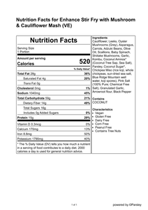 Enhance Stir Fry with Mushroom & Cauliflower Mash (VE)